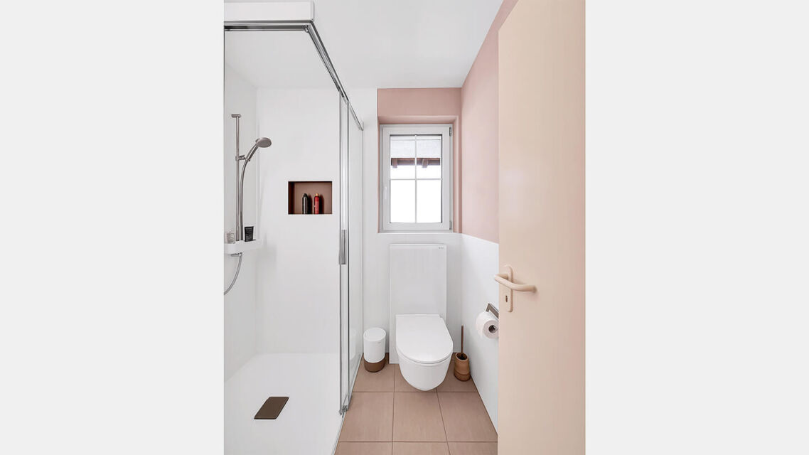 Komplettumbau Dusche Spülkasten Regalnische braun