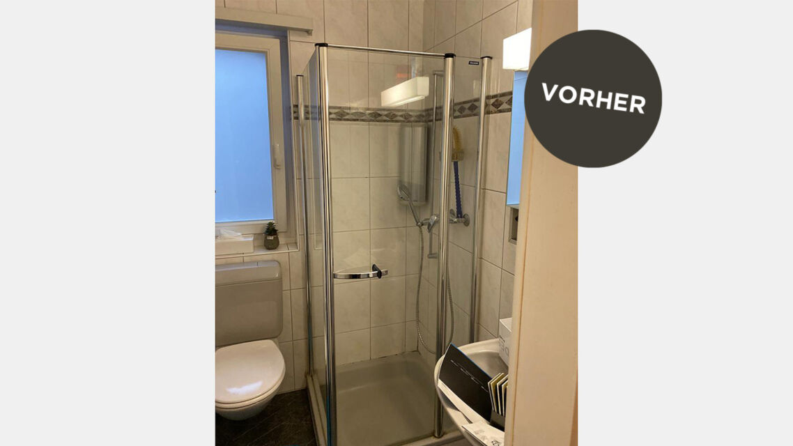 Teilsanierung Dusche Regalnische Spülkasten