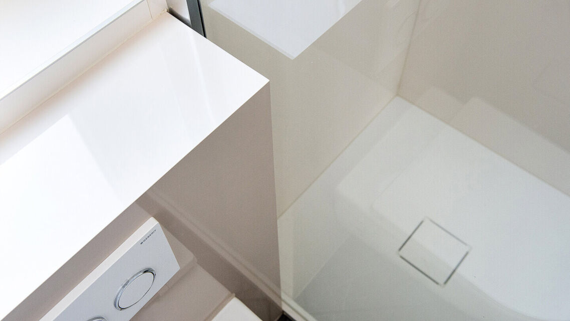 Teilsanierung Dusche Spülkasten